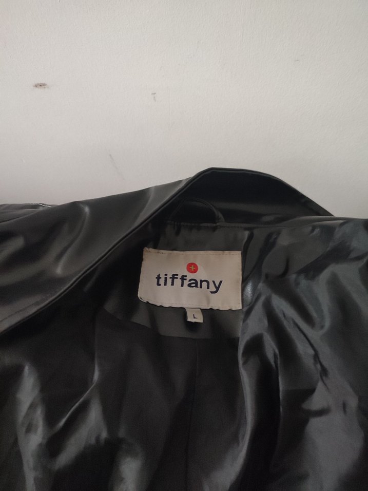 Kadın Siyah Deri Midi Ceket - Görsel 5