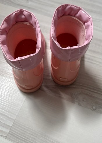 22 Beden pembe Renk Kız Çocuk Pembe Lastik Botlar