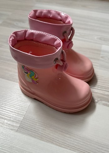 Kız Çocuk Pembe Lastik Botlar