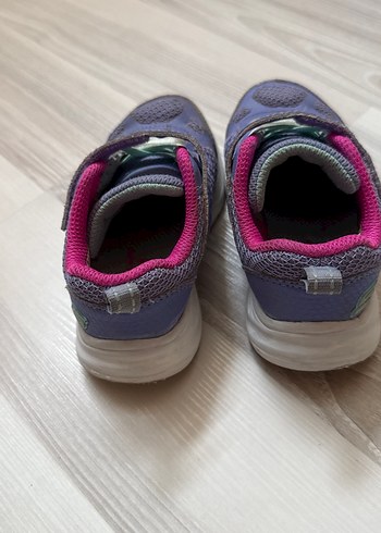 24 Beden mor Renk Kız Çocuk Mor Velcro Bağcıklı Spor Ayakkabı