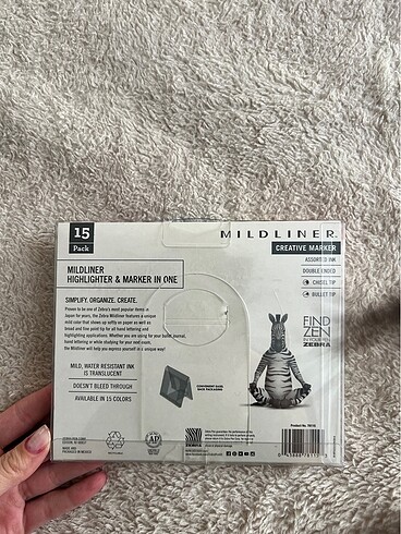Zebra mildliner creative marker 15 adet