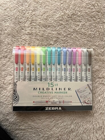 Zebra mildliner creative marker 15 adet