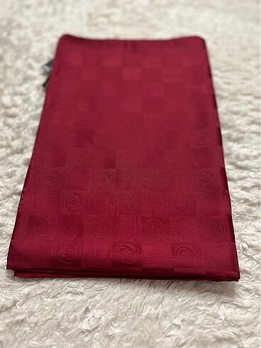 Beden bordo Renk Vakko Model Monogram Şal Bordo