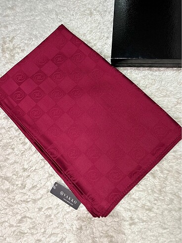 Vakko Vakko Model Monogram Şal Bordo