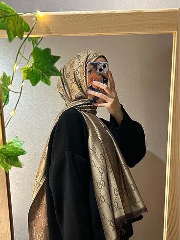 Beden kahverengi Renk Gucci İthal Kaşmir İpek Şal