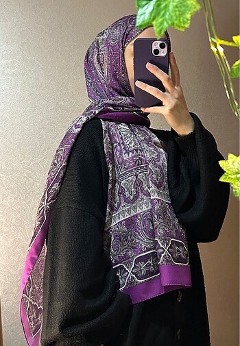 Diğer Etnik Desen Pamuk Şal Mor