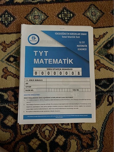 bilgi sarmal tyt matematik 15li deneme