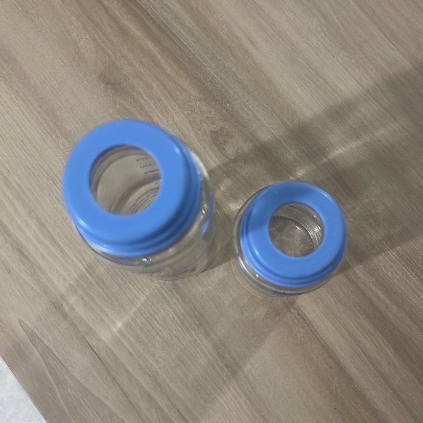 Mavi Bebek Biberon Seti, Renkli Desenli - Görsel 2