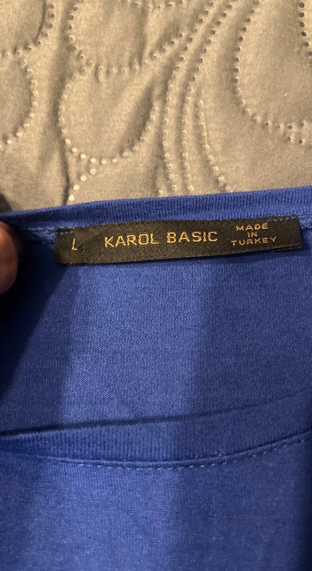 Mavi Baskılı Tişörtü, Kısa Kollu, Rahat Kesim - Görsel 3