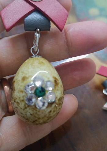 Renkli Kurdele Detaylı Bohem Anahtarlık - Görsel 2