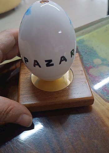 Parlak Mavi El Boyaması Figürin - Görsel 2