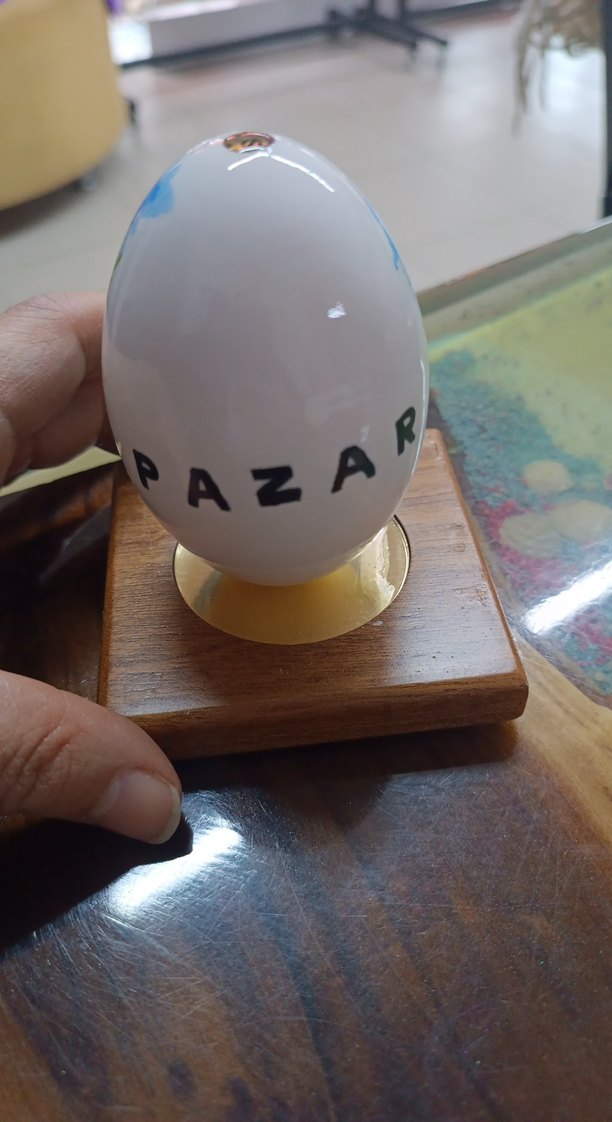 Parlak Mavi El Boyaması Figürin - Görsel 2