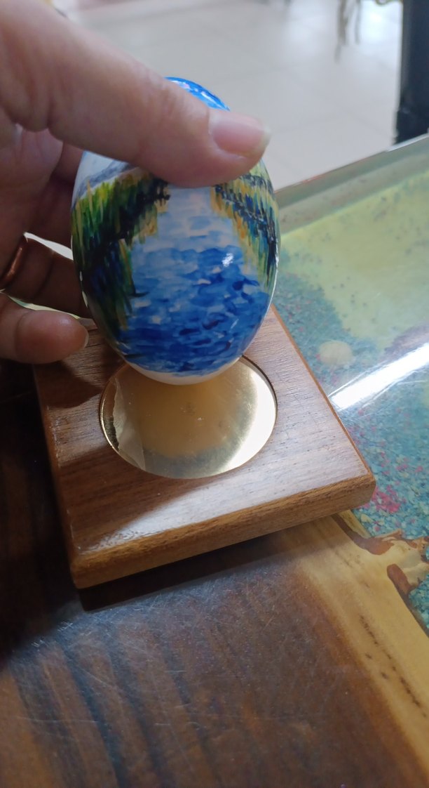 Parlak Mavi El Boyaması Figürin - Görsel 3