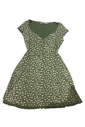 BERSHKA çiçekli mini elbise