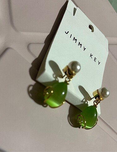 Jimmy Key Jimmy key yeşil küpe bohem takı hediyelik/