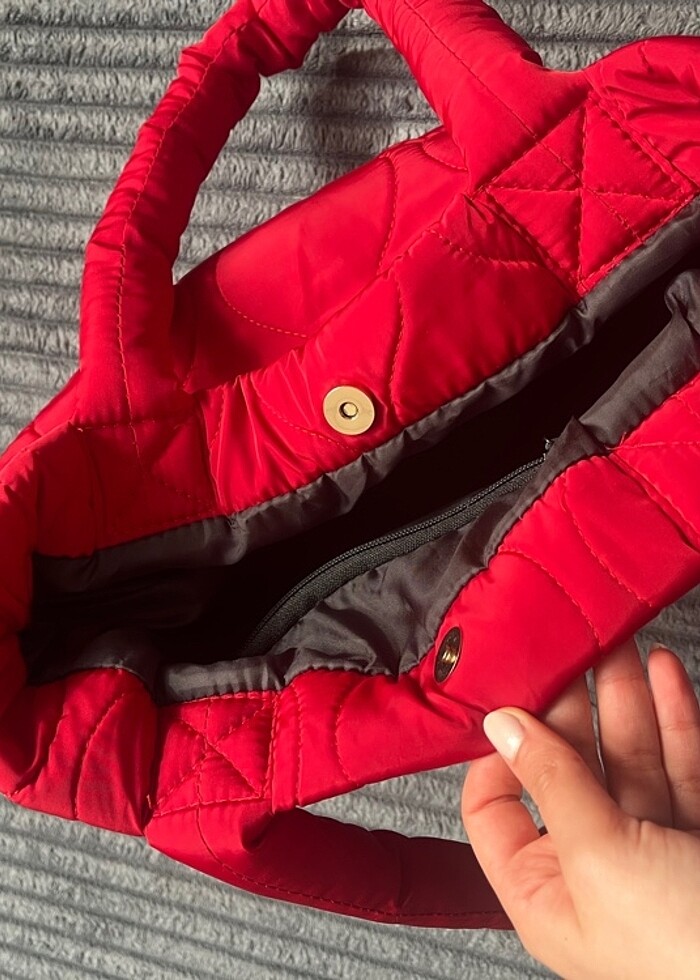 KIRMIZI BÜYÜK ÇANTA - Görsel 5