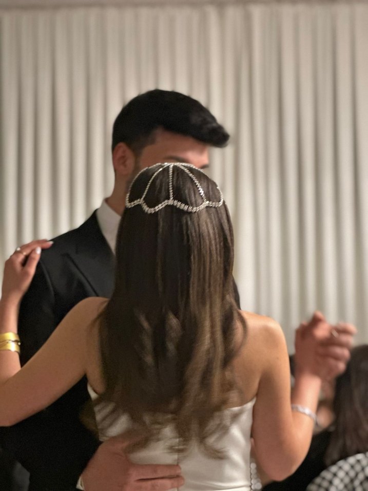 Beyaz Boncuklu Bohem Saç Aksesuarı - Görsel 5