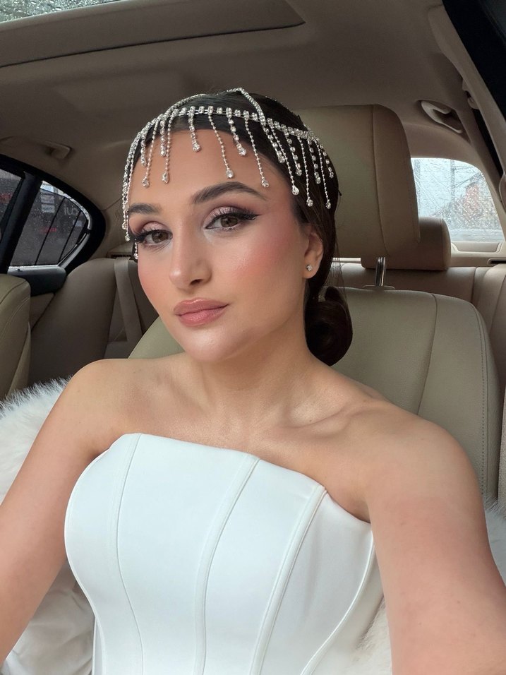 Beyaz Boncuklu Bohem Saç Aksesuarı - Görsel 2