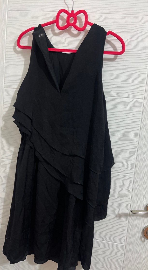 Siyah Mini Kadın Abiye Elbise - Görsel 3