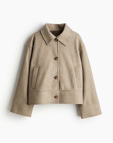 H&M Bej Rengi Kaşe Ceket