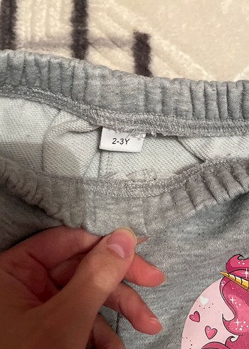 Diğer Gri Nakışlı Kız Çocuk Eşofman Altı