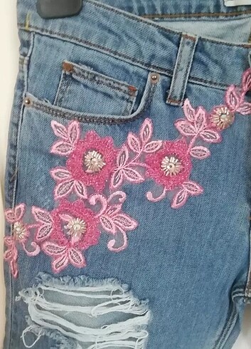 Zara Jean kot şort pantolon 