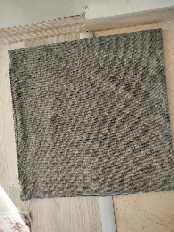 Gri kırlent kılıfı - Görsel 2