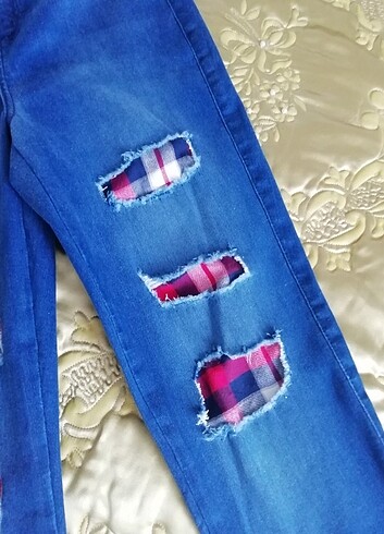 Tasarımcı Ekose Jean kot pantolon