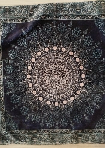 Bohem Tarz Gri Lacivert Batik Desenli kırlent kılıfı - Görsel 2