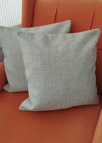 Bej Modern Dokulu Kırlent Kılıfı