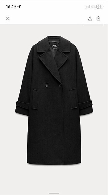 Zara ZARA Yumuşak Dokulu Oversize Kaban
