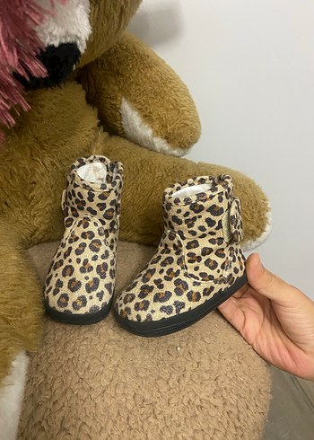 H&M Kız Çocuk Leopar Desenli Kürklü Bot