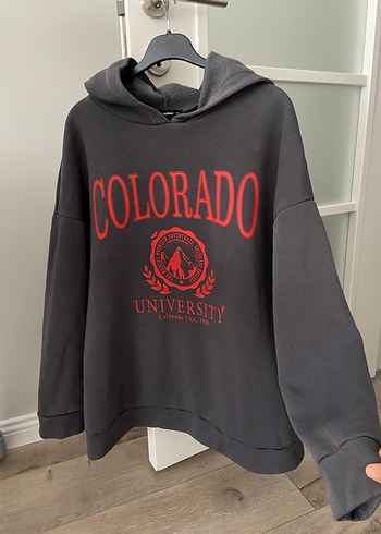 LC Waikiki Colorado University Gri Kapüşonlu Sweatshirt