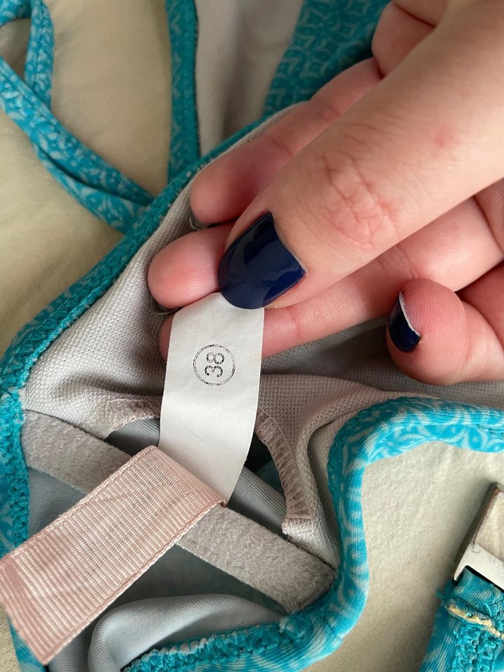 Turkuaz Mavi İp Askılı Bohem Bikini takımı - Görsel 4