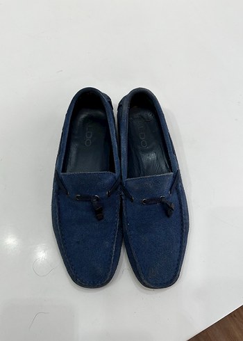 Aldo Koyu Mavi Süet Tokalı Erkek Loafer