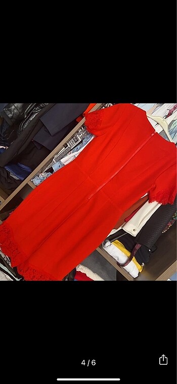 40 Beden kırmızı Renk Hm elbise