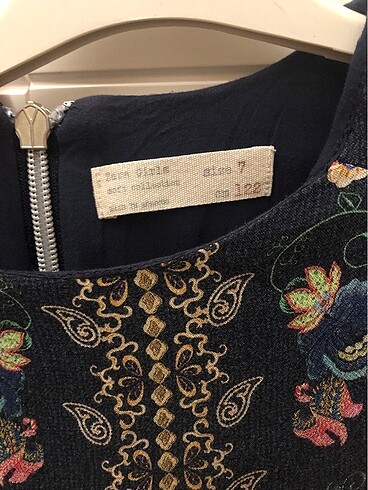 7 Yaş Beden ZARA Marka Kız Çocuk Elbise