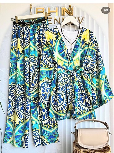Desenli kimono takım