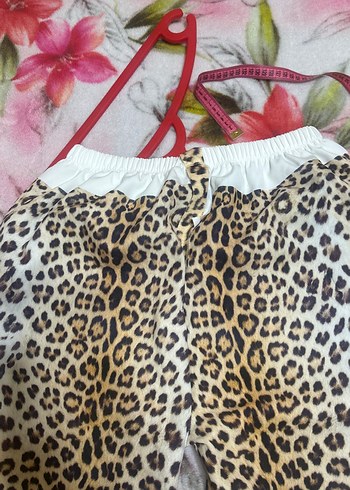 Parlak Kahverengi Leopar Desenli pantolon - Görsel 3