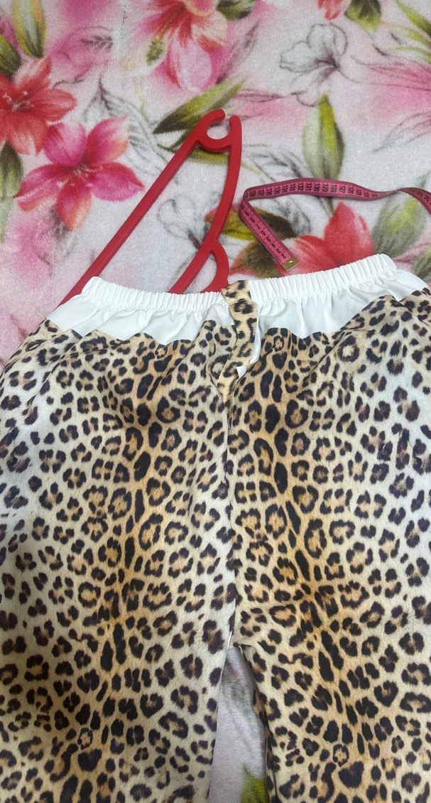 Parlak Kahverengi Leopar Desenli pantolon - Görsel 3