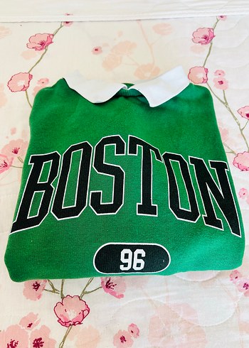 Yeşil Pamuklu Kadın Sweatshirt
