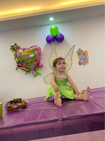 24-36 Ay Beden 2 yaş tinkerbell konsept kız doğum günü