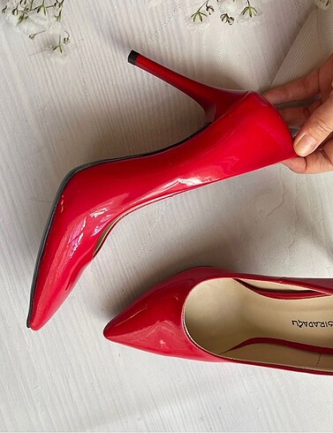 Diğer Kırmızı Rugan Stiletto Ayakkabı