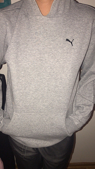 Gercek puma kapüşonlu sweatshirt