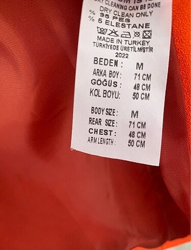 m Beden Blazer ceket