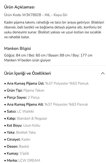 s Beden çeşitli Renk LCW dream takım