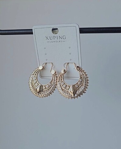 XUPİNG VİNTAGE TAŞLI KÜPE HALKA ÇELİK