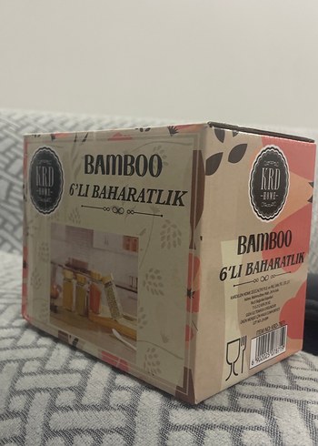 Bambu Kapaklı 6'lı Baharat Seti 120ml - Görsel 3