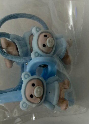 Ayıcık Figürlü Lastikli Çocuk Toka Seti - Görsel 2