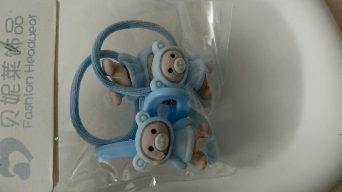 Ayıcık Figürlü Lastikli Çocuk Toka Seti - Görsel 2